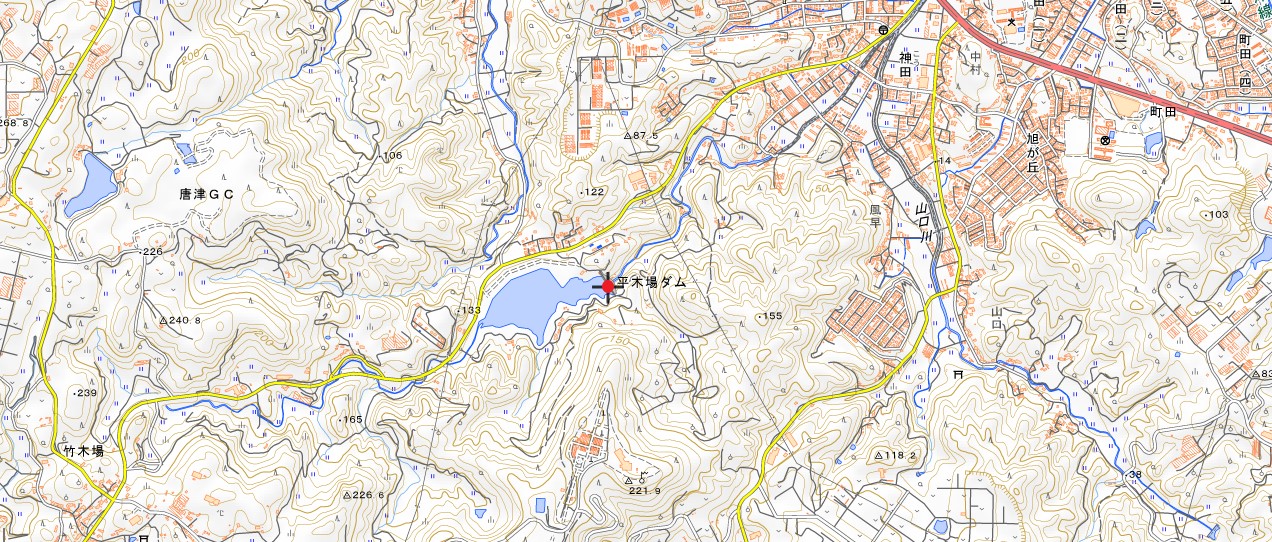 平木場ダム地図